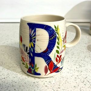 Anthropologie Starla Halfmann Mug, Letter “R”.